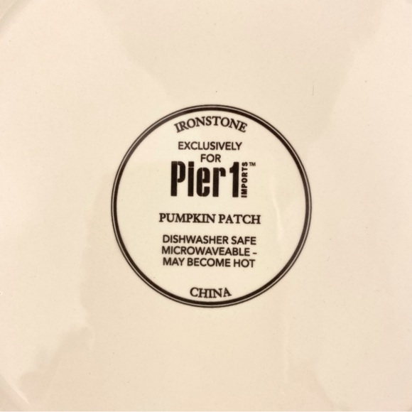Pier 1 Pumpkin Patch 8.75 In Plates Set of 4, Autumn Thanksgiving Dinnerware - Picture 7 of 10